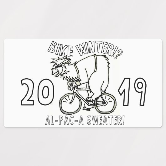 Vélo Hiver 2019 Alpaca Sweater Sticker (Design 1)