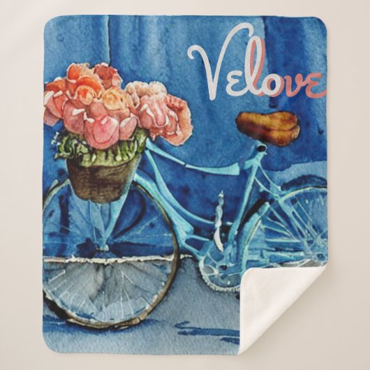 Velo Love Cycling Sherpa Deken (Voorkant)