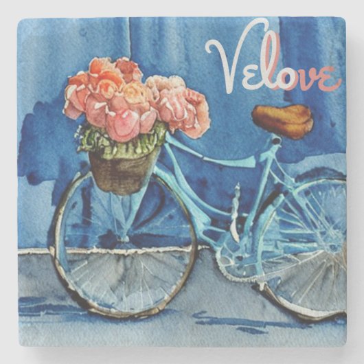 Velo Love Cycling Stenen Onderzetter (Voorkant)