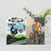 Vélo modifiable Anniversaire Photo Invitation (Debout devant)