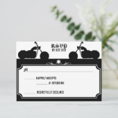 Vélo moto noir et blanc Silhouette rsvp (Debout devant)