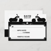 Vélo moto noir et blanc Silhouette rsvp (Devant / Derrière)