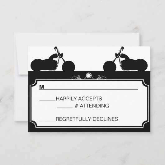 Vélo moto noir et blanc Silhouette rsvp (Devant)