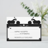 Vélo moto noir et blanc Silhouette rsvp (Debout devant)