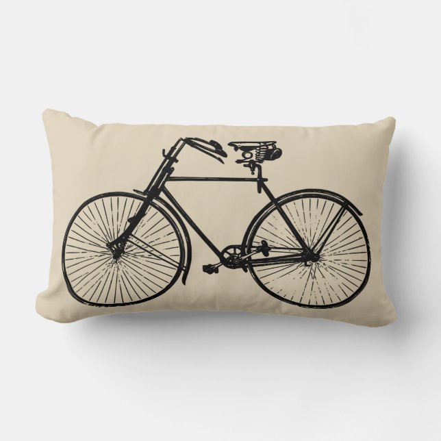 vélo noir Throw oreiller avoine (Recto)