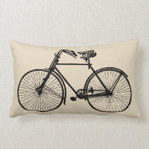 vélo noir Throw oreiller avoine