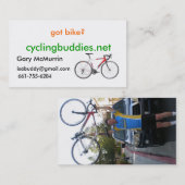 vélo obtenu ? cartes de visite (Devant / Derrière)