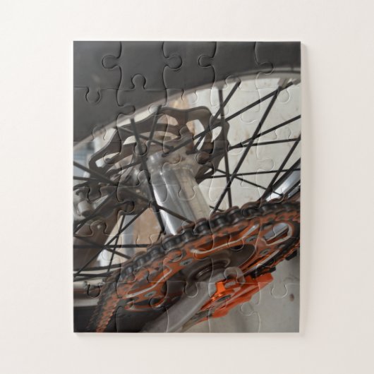 Vélo Riding Back Wheel, Jigsaw Puzzle (Vertical)