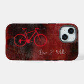 Vélo rouge en détresse avec nom en script (Verso Horizontal)