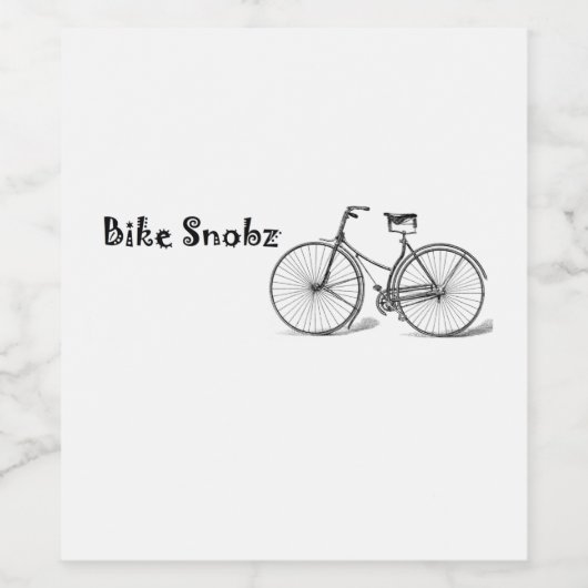 Vélo Snobz Vin Étiquette (Étiquettes simples)
