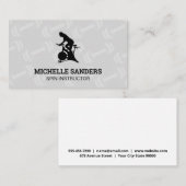 Vélo Spin | Carte de visite Motif de Dumbbell (Devant / Derrière)