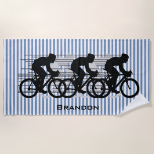 Vélo Stripes Design Serviette de plage