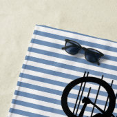 Vélo Stripes Design Serviette de plage (En situation)