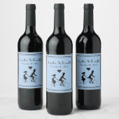 Vélo Tandem équitation Mariage Étiquette de vin (Bouteilles)