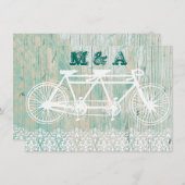 Vélo tandem, Faire-part de mariage (Devant / Derrière)