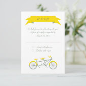 Vélo tandem (gris / jaune / blanc) RSVP (Debout devant)