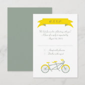 Vélo tandem (gris / jaune / blanc) RSVP (Devant / Derrière)