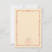 Vélo tandem, oiseaux et bannière de mariage RSVP (Dos)