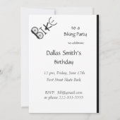 Vélo Vélo Cycle Fun Park Party Invitation (Dos)