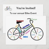 Vélo, Vélo, Cycle, Vélo, Invitation Motivationnel (Devant / Derrière)