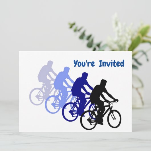 Vélo vélo sur mesure Invitation d'anniversaire (Debout devant)