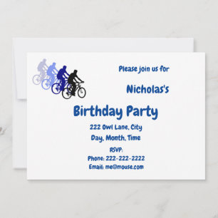 Vélo vélo sur mesure Invitation d'anniversaire