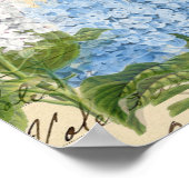 Vélo vintage Blue Hydrangeas Paris Art Poster (Coin)