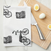 Vélo vintage cuisine serviette main (Quart Plié)