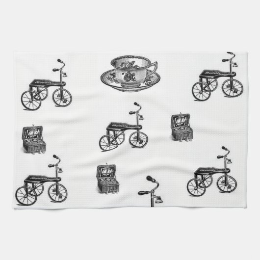 Vélo vintage cuisine serviette main (Horizontal)