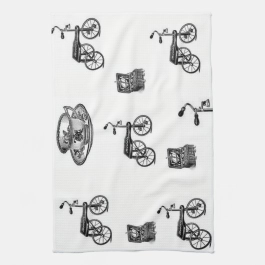 Vélo vintage cuisine serviette main (Vertical)