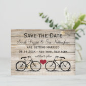 Vélo vintage Enregistrer la date Cartes de mariage (Debout devant)