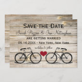 Vélo vintage Enregistrer la date Cartes de mariage (Devant / Derrière)