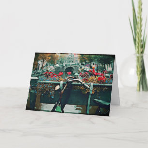 Vélo Vintage romantique Carte Saint Valentin