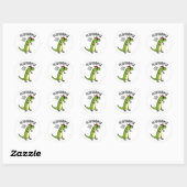 Veloci-rapper Funny Dinosaur Pun Ronde Sticker (Vel)