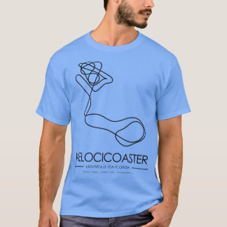Velocicoaster Minimalistische Rollercoaster Lay-ou T-shirt