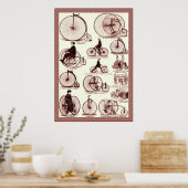 Velocipedes ~ Affiche publicitaire Vintage (Cuisine)
