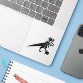 Velocirapper Sticker (Laptop met iPhone)