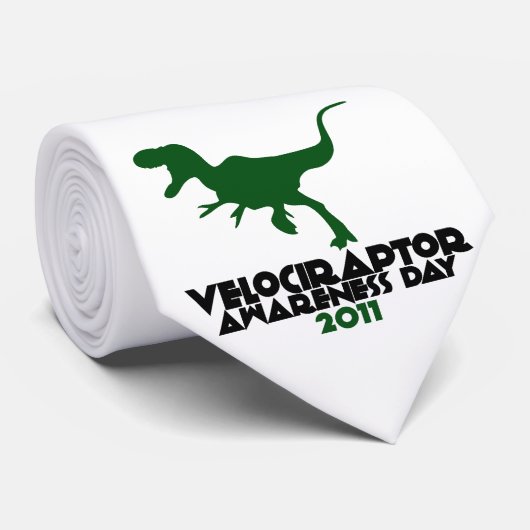 Velociraptor Awareness Day 2011 Stropdas (Opgerold)