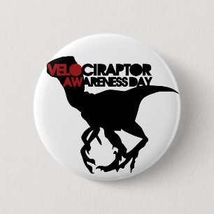 Velociraptor Awareness Day Ronde Button 5,7 Cm