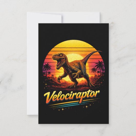 Velociraptor Bedankkaart (Voorkant)