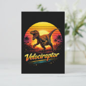 Velociraptor Bedankkaart (Staand voorkant)