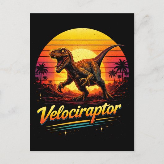 Velociraptor Briefkaart (Voorkant)