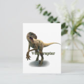 Velociraptor Briefkaart (Staand voorkant)
