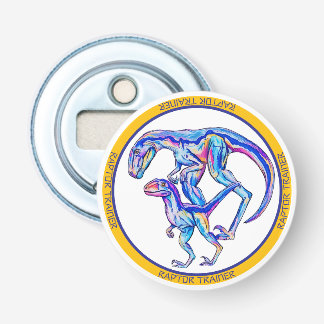 Velociraptor Cool Dinosaur Button Flesopener