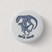 Velociraptor Dinosaur Raptor Trainer Ronde Button 3,2 Cm (Voorkant)