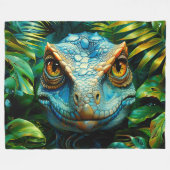 Velociraptor Fleece Deken (Voorkant (Horizontaal))