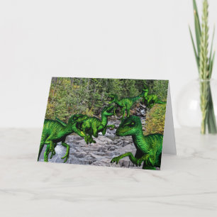 Velociraptor Forest Verjaardag van iedereen Kaart