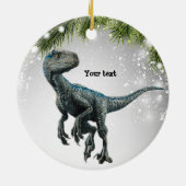 Velociraptor Gift for Dinosaurs Lover adult Kinder Keramisch Ornament (Achterkant)