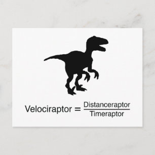 velociraptor grappige wetenschap briefkaart