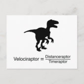 velociraptor grappige wetenschap briefkaart (Voorkant)